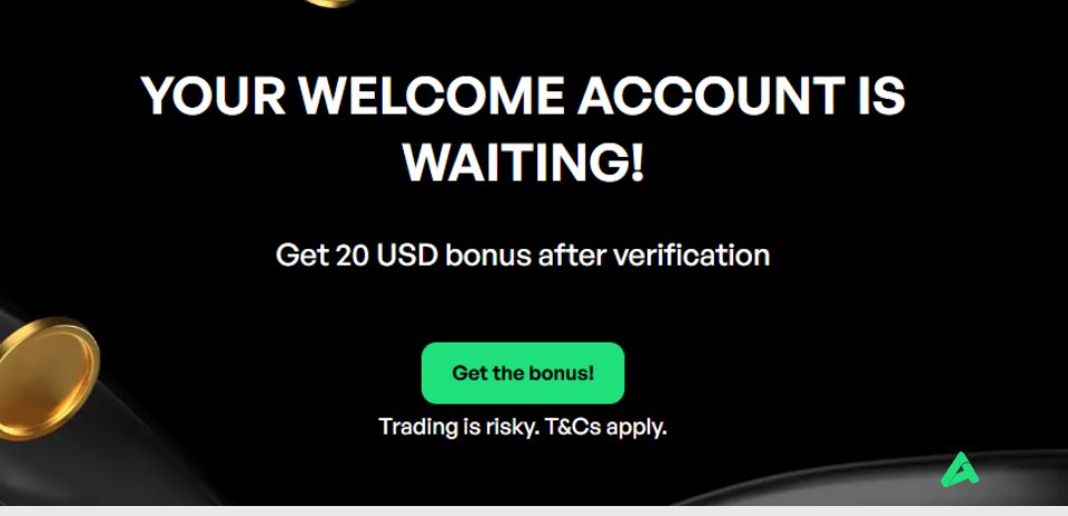 AMEGA $20 Welcome Bonus
