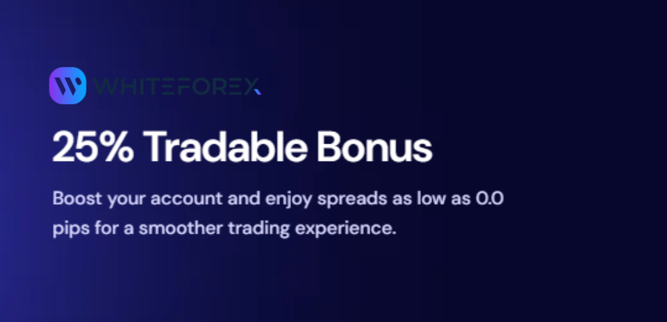 White Forex 25% Tradable Bonus